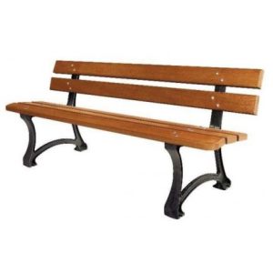 Banc Madrid 5 Lames L’Élégance du Bois, la Force de la Fonte