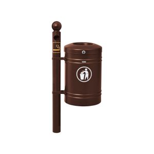 Corbeille Guyenne Sur Pied Latéral 40 Litres Avec Cendrier