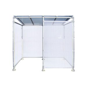 Abri Fumeurs Eco Structure en tubes en aluminium anodisé