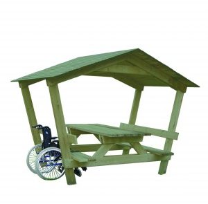 Table pique nique Castor PMR avec toit