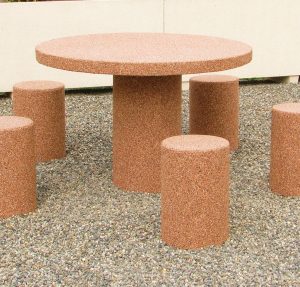 Table Pique Nique Ronde Bormes 5 Places