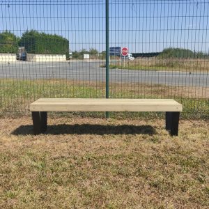 Banquette City en métal et bois 