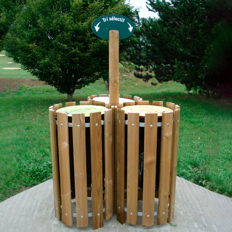 Corbeille Tri Sélectif Triple
