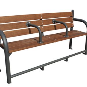 Banc Seniors en Bois Tropical Design Ergonomique