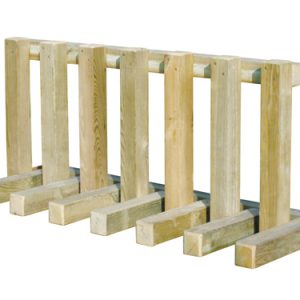 Support Cycles 6 Places Rustique en Bois