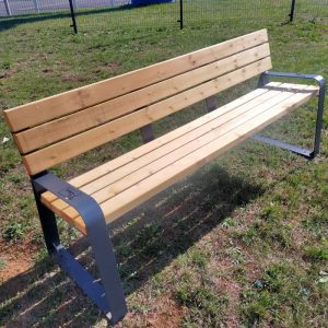Banc Easy en métal et bois 7 lames