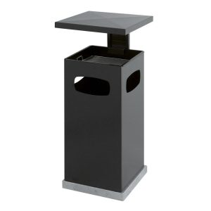 Poubelle Cendrier avec Couvercle Amovible 80 L