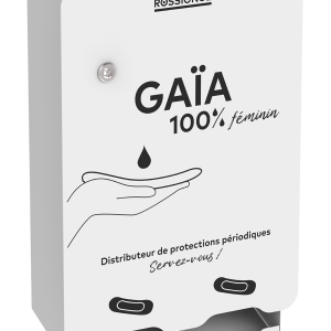GAIA Distributeur de protections périodiques 2 compartiments Blanc Signalisation