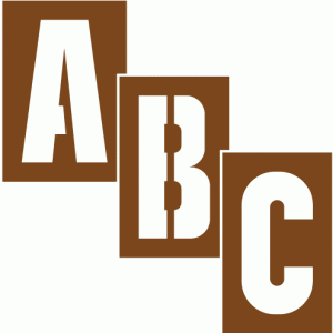 Kit pochoirs alphabet gamme parking