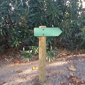 Panneau de fléchage Poteau en bois rond Ø 8 cm