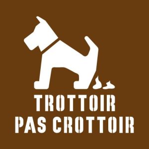 Pochoir trottoir pas crottoir avec chien