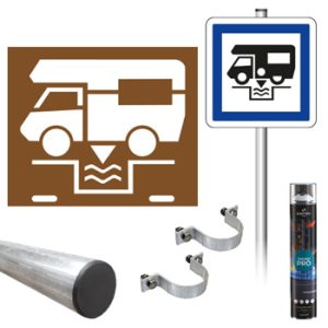 Pack signalisation station de vidange camping car