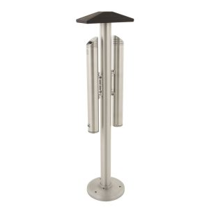 Cendrier double capacité en aluminium