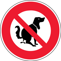 Panneau interdit aux chiens
