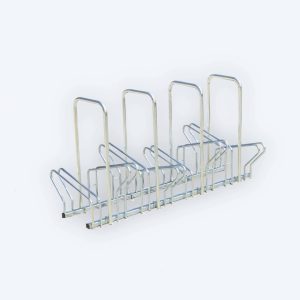 Râtelier Hollandais pour 8 vélos au sol avec arceaux antivol