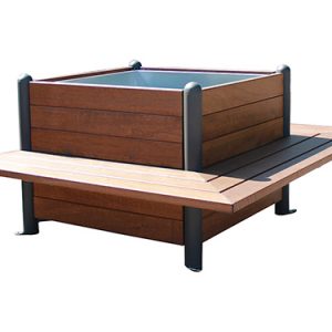 Jardinière Olivier Bois tropical Eco-composite 170x35x78cm