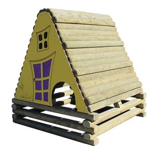Cabane Tom Avec double rampe à grimper et cordes