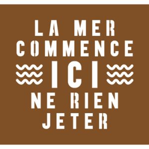 Pochoir La Mer Commence Ici (modèle 2)