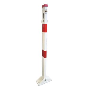 Poteau de parking rabattable avec serrure pompier 11mm