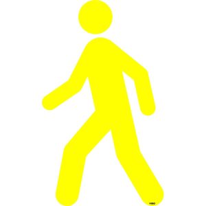 Lot de 2 stickers sol extérieur - Personnage antidérapant