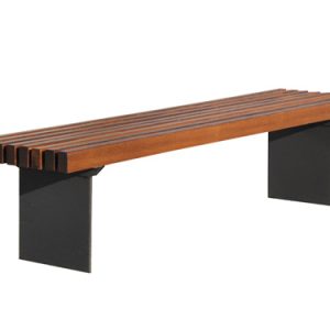Banc madrague Tôle d'acier laminé finitions en noir oxyron
