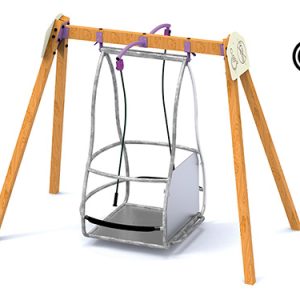 Balançoire adaptée aux fauteuils roulants