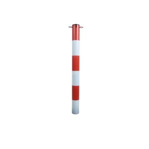 Poteau de protection à sceller ⌀ 100 mm blanc et rouge