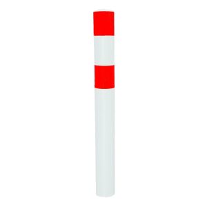 Poteau de protection à sceller  ⌀ 90 mm galva /noir et jaune ou blanc et rouge