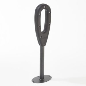Poteau range 2 vélos avec un anneau en gomme pour une protection maximum des vélos