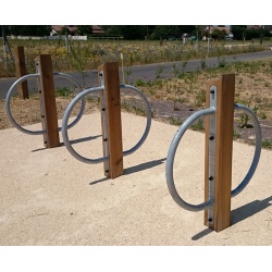 Borne attache vélos Pradet 2 arceaux en acier galvanisé