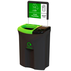 Station de tri double trou et couvercle 110 L