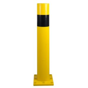 Poteau de protection à mémoire de forme en Polyuréthane - 160/1000mm - tête plate - noir/jaune