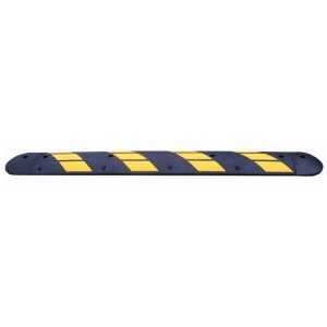 Ralentisseur et embouts en caoutchouc - L 2330mm x H 75mm - Noir/Jaune- Avec fixations