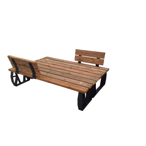 Banquette + Banquette Large Kompose + 2 dossiers courts en Pin