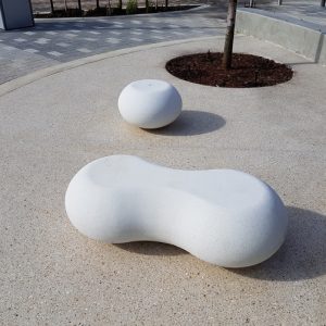 Banc en béton Zen