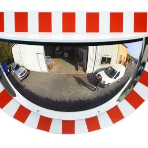 Demi-miroir pour l'Industrie ou voies privées - Vision à 180° - 1/2 diamètre 400 mm - Garantie 3 ou 6 ans