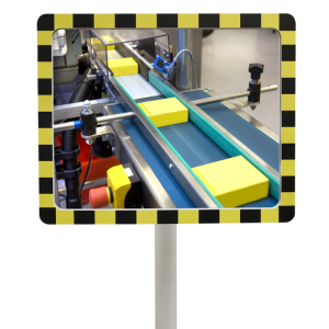 Miroir plat de contrôle Noir et Jaune - 400 x 600 mm - Garantie 6 ans