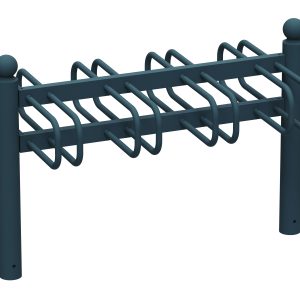 CYCLO OPUS Appui-vélos à sceller 2 x 4 arceaux -RAL 7016 Anthracite