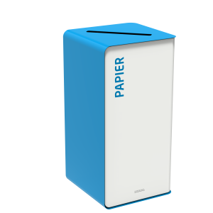 CUBATRI Borne de tri sélectif 65L sans serrure  - INTERIEUR - FAÇADE BLANCHE