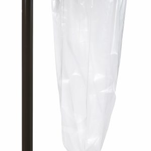 COLLECMUR Support sac avec couvercle sur poteau avec platine à fixer 110L Gris Manganèse