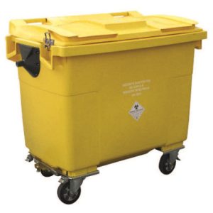 CONTENEUR DASRI 660 L JAUNE LATERAL