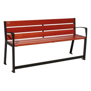 Banc bois et acier Silaos Spécial Sénior