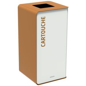 CUBATRI Borne de tri sélectif 40L sans serrure - INTERIEUR - FAÇADE BLANCHE