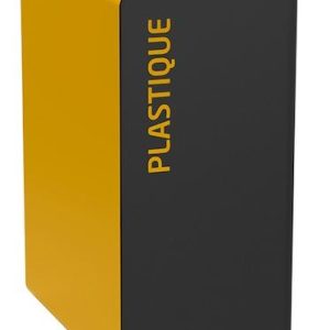 CUBATRI Borne de tri sélectif 90L Vigipirate sans serrure FAÇADE GRISE