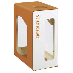 CUBATRI Borne de tri sélectif 90L Vigipirate sans serrure FAÇADE BLANCHE