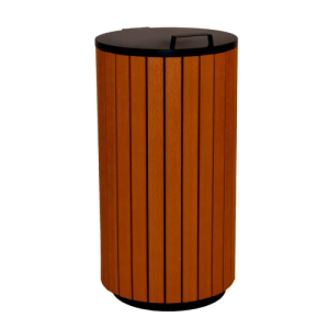 POUBELLE POUR L'EXTÉRIEUR 90 LITRES, IMITATION BOIS