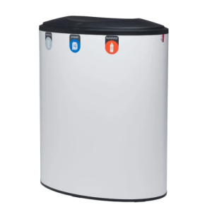 POUBELLE TRI SÉLECTIF LUNE BINC 3 FLUX - COUVERCLE FERMÉ