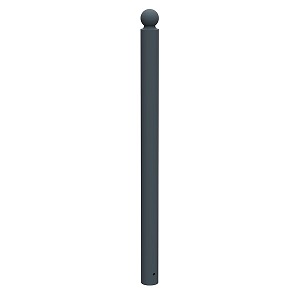 OPUS Potelet à sceller tête boule Ø 102 - H1 000 hors sol - RAL 7016 Gris Anthracite