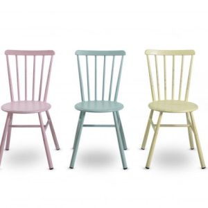 Lot de 4 Chaises à BARREAUX Vintage aluminium