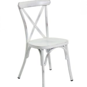 Lot de 4 Chaises CROSS Vintage Aluminium